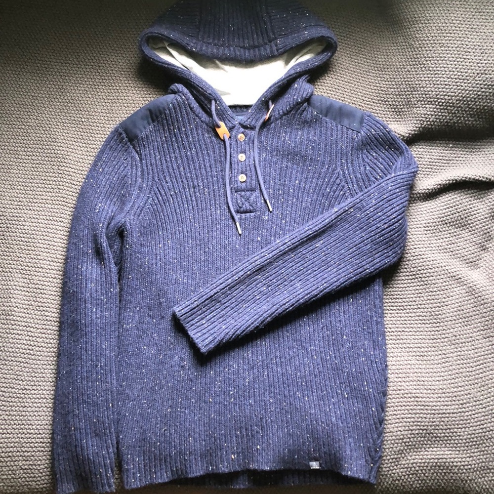 Blue sweater hoodie